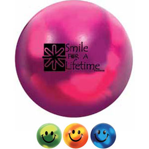 promotional color-changing smiley face stress ball